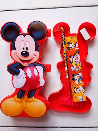 Micky mouse pencil box with pencil scale and Eraser
