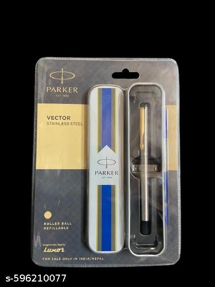 PARKER Vector Stainless Steel Blue ROller Ball Reffillable