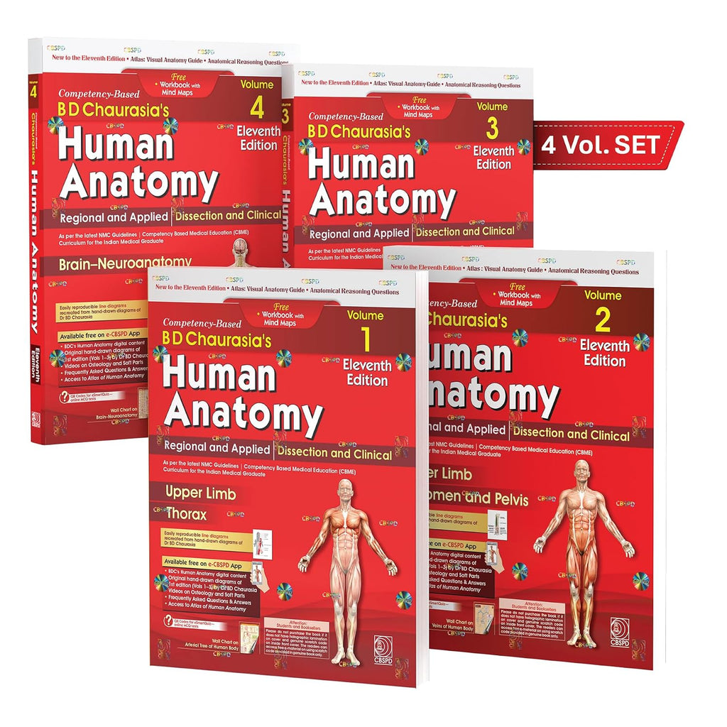 BD Chaurasia's Human Anatomy 11th Ed. 4 Vol Set (PB 2027) by BD Chaurasia's (Author), Krishna Garg (Author), & 3 More  Format: Paperback