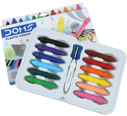 Doms plastic crayons Dommymate 12 shades