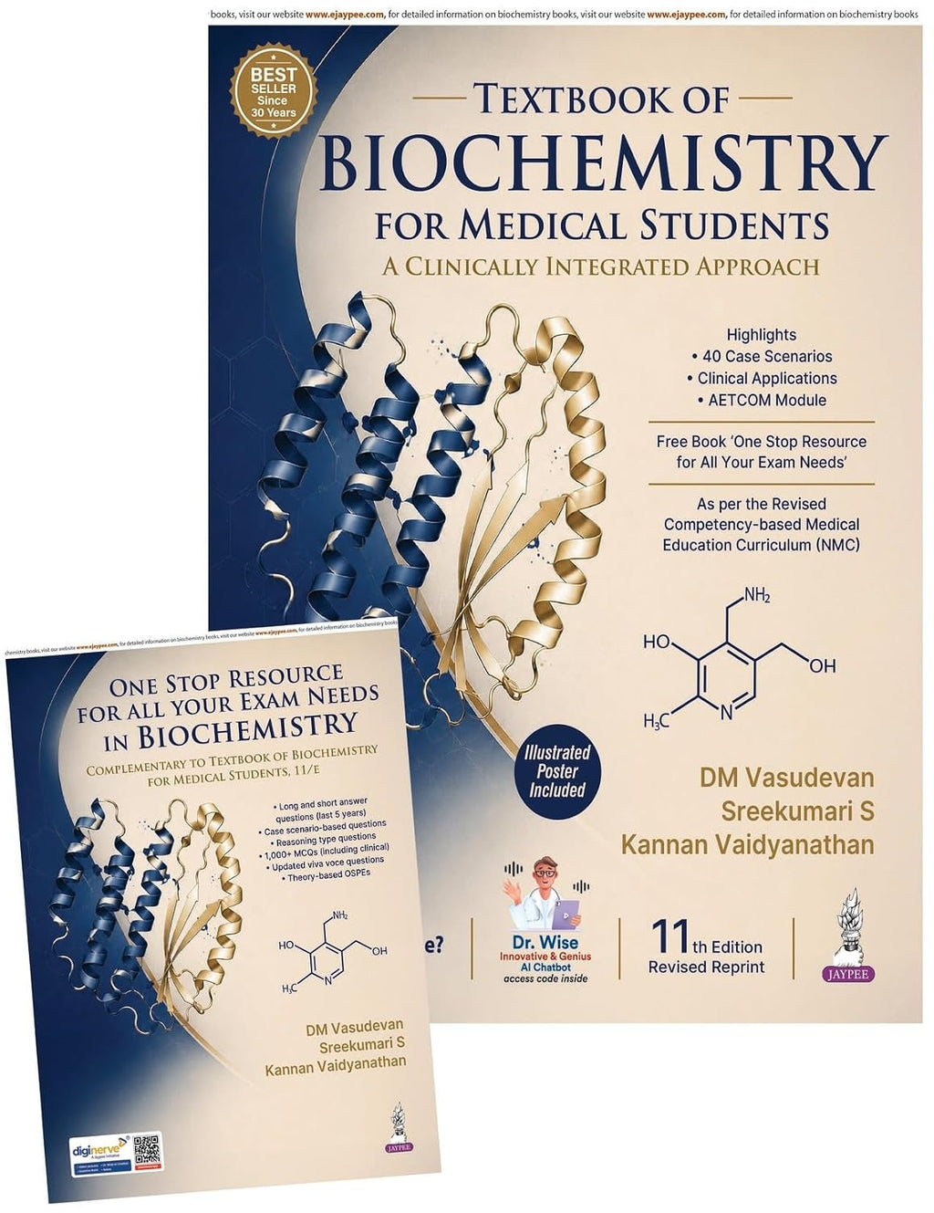 Textbook of Biochemistry for Medical Students, 11/E for MBBS 1st Year and NEET-PG | CBME-Aligned, 40 Case Scenarios, AETCOM Module | Free One Stop ... Questions: A Clinically Integrated Approach
by DM Vasudevan (Author), Sreekumari S (Author), & 1 More  F