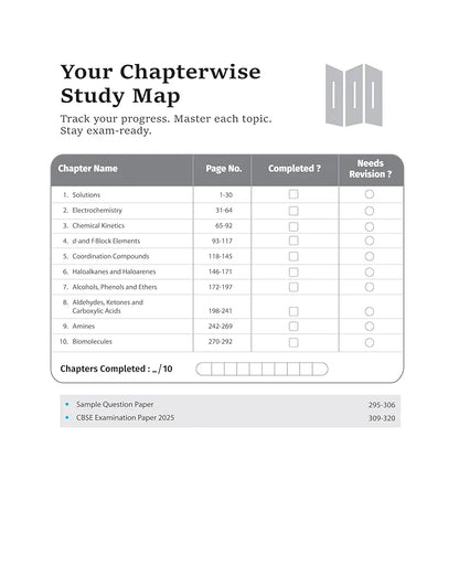 Arihant CBSE Chapterwise Question Bank 2025–2016 for Class 12 Chemistry | Latest Syllabus | Includes Solved Papers, Sample Papers, and CBSE Marking Scheme