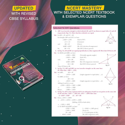 Xam idea Class 9 Mathematics (2025-26) | Latest CBSE Syllabus| NEP 2020 & NCFSE 2023 Aligned | With Competency-Focused & Free Response Qs | Self-Assessment Tests