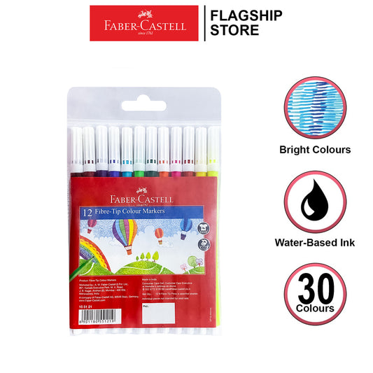 Faber Castell 12 Fibre- Tip Colour Markers