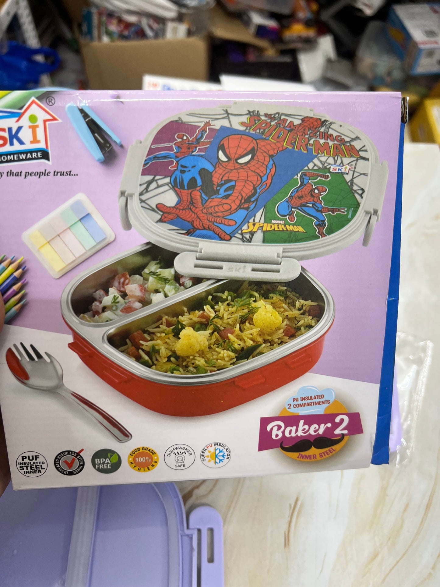Ski stainless steel lunch box