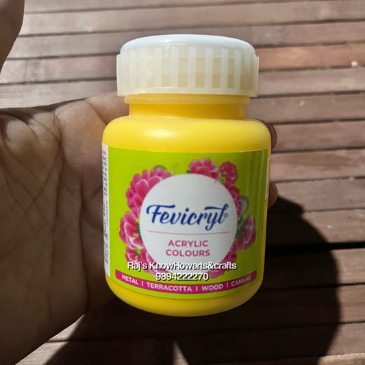 Fevicryl acrylic colour yellow 100ml