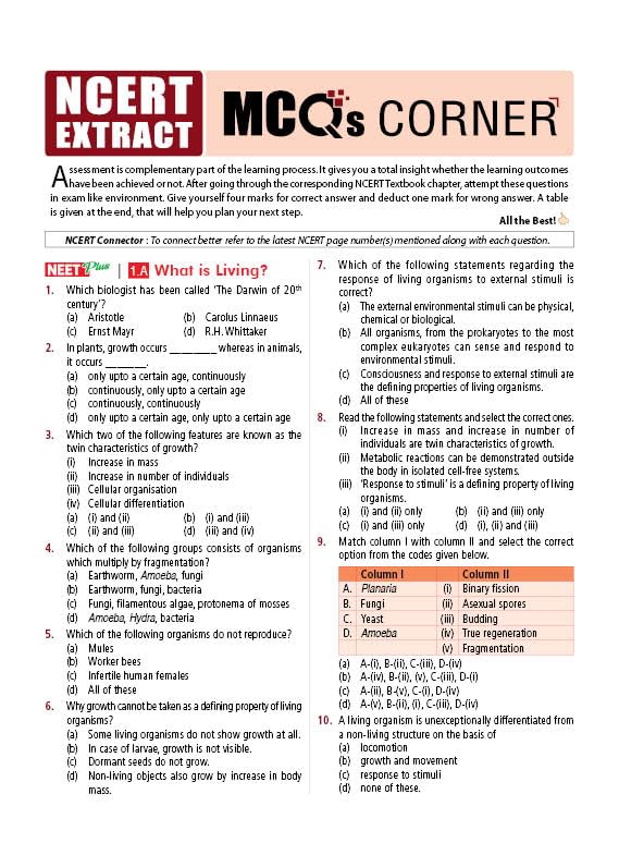 MTG Objective NCERT at your FINGERTIPS Biology For 2025-2026 Exam - NCERT NEET Trend Indicator, HOTS MCQs, Rank Predictor & Notes with HD Pages | NEET Books (Based on NCERT Latest Pattern)