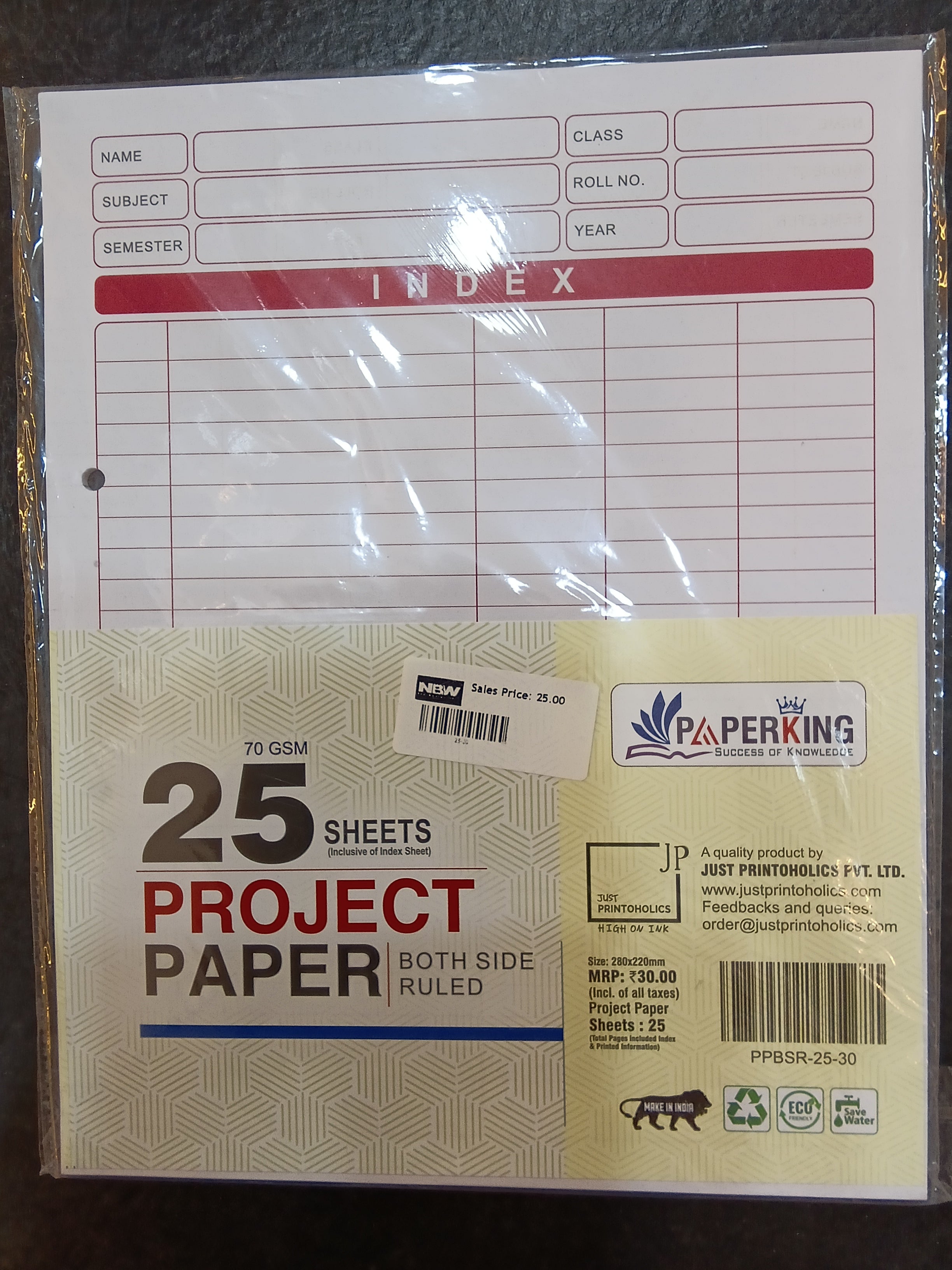 Paperking project paper Both Side Ruled SIZE 280cmx220cm  Shets25