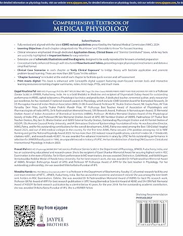 Comprehensive Textbook of Medical Physiology (2 Vol Set), 5/E for MBBS Students | Clinically Integrated Approach with 200+ Clinical Cases | Chapter Summaries, Mind Maps and PYQs via ConceptRx
by G K Pal (Author), Pravati Pal (Author), & 1 More  Format: Pa