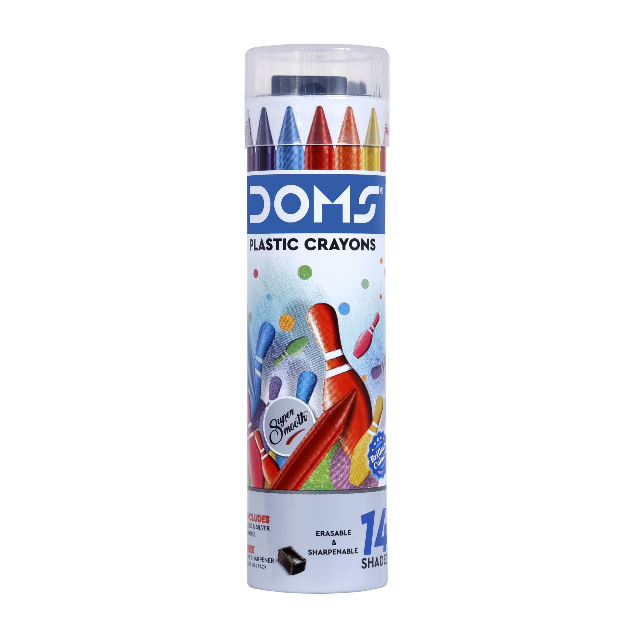 Doms plastic crayons 14 shades