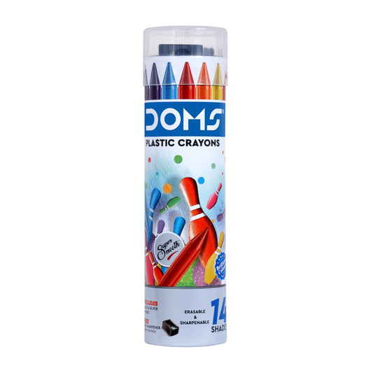 Doms plastic crayons 14 shades