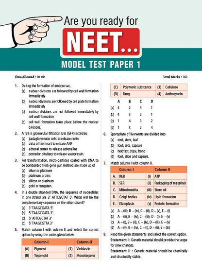 MTG Objective NCERT at your FINGERTIPS Biology For 2025-2026 Exam - NCERT NEET Trend Indicator, HOTS MCQs, Rank Predictor & Notes with HD Pages | NEET Books (Based on NCERT Latest Pattern)