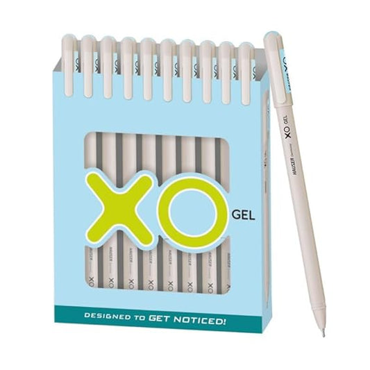 Hauser XO Gel Pen Wallet Pack | Sleek Body & Minimalistic Design With Matt Finish | Solid Body Type, Low Viscosity Ink | Ultra Durable Tip | Blue Ink