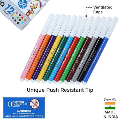 Doms AQUA water colour pens 12shades