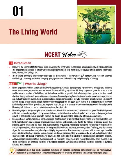 MTG Objective NCERT at your FINGERTIPS Biology For 2025-2026 Exam - NCERT NEET Trend Indicator, HOTS MCQs, Rank Predictor & Notes with HD Pages | NEET Books (Based on NCERT Latest Pattern)