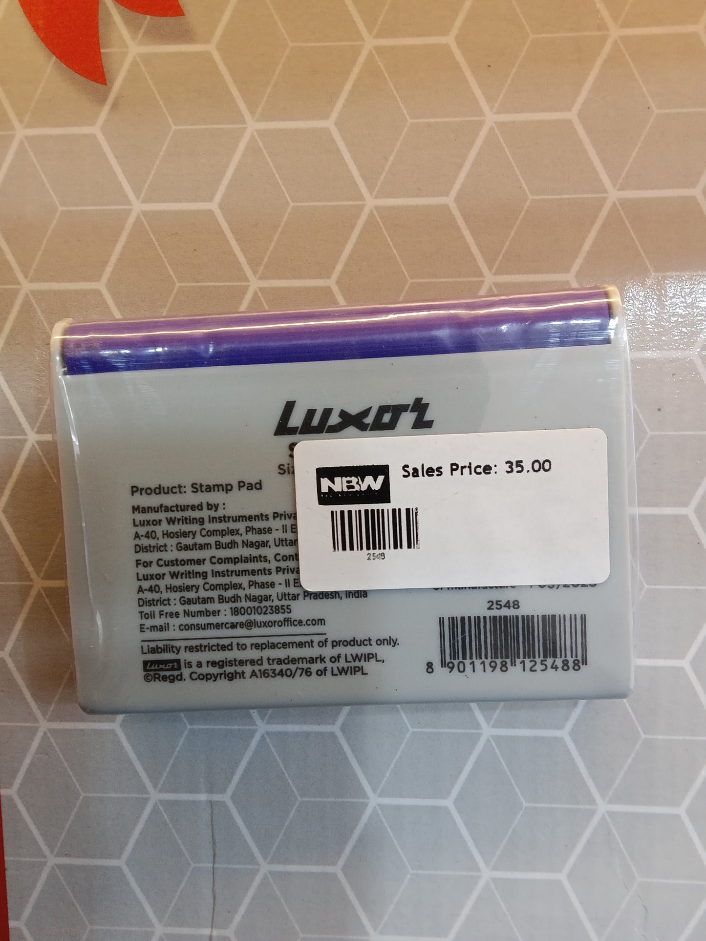 Luxat stamp pad blue
