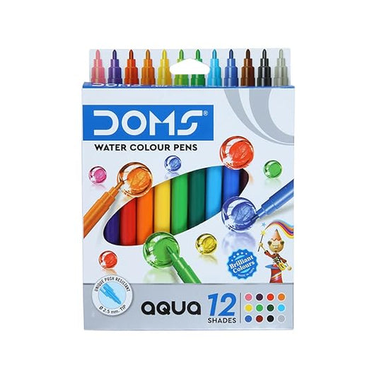 Doms AQUA water colour pens 12shades