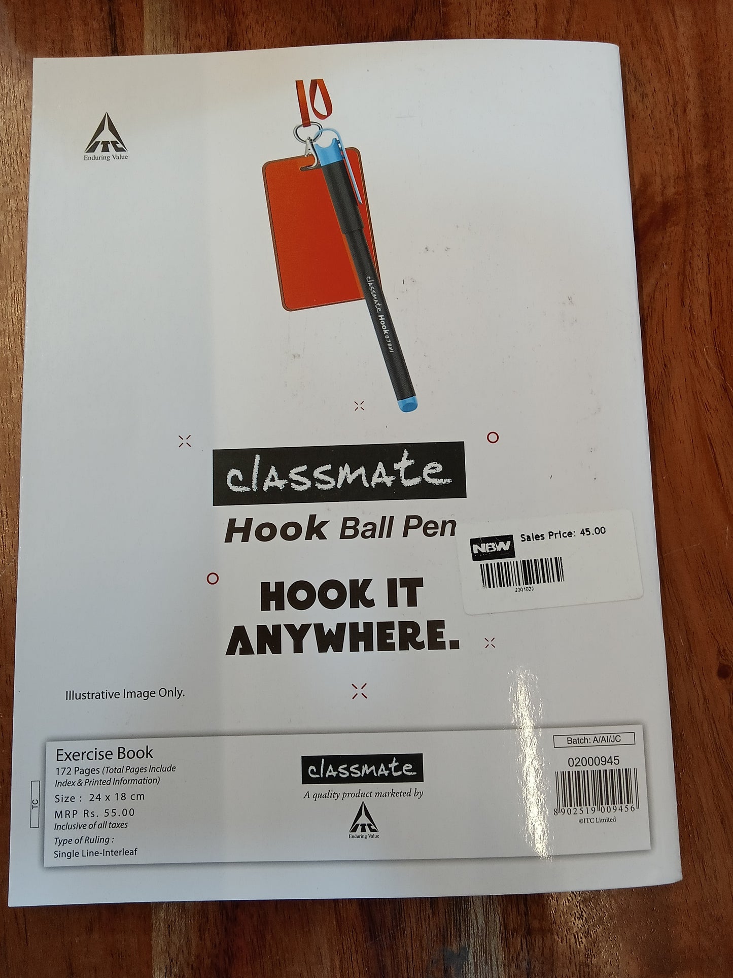 CLASSMATE NOTE BOOK 172 Pages 55/-