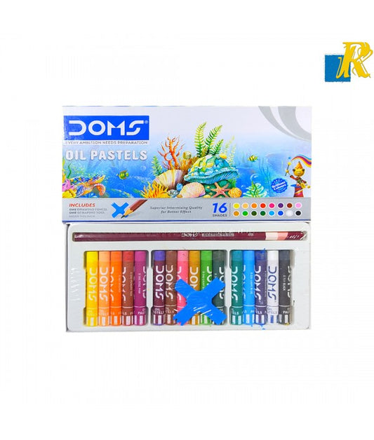 Doms oil pastels colour 16 shades