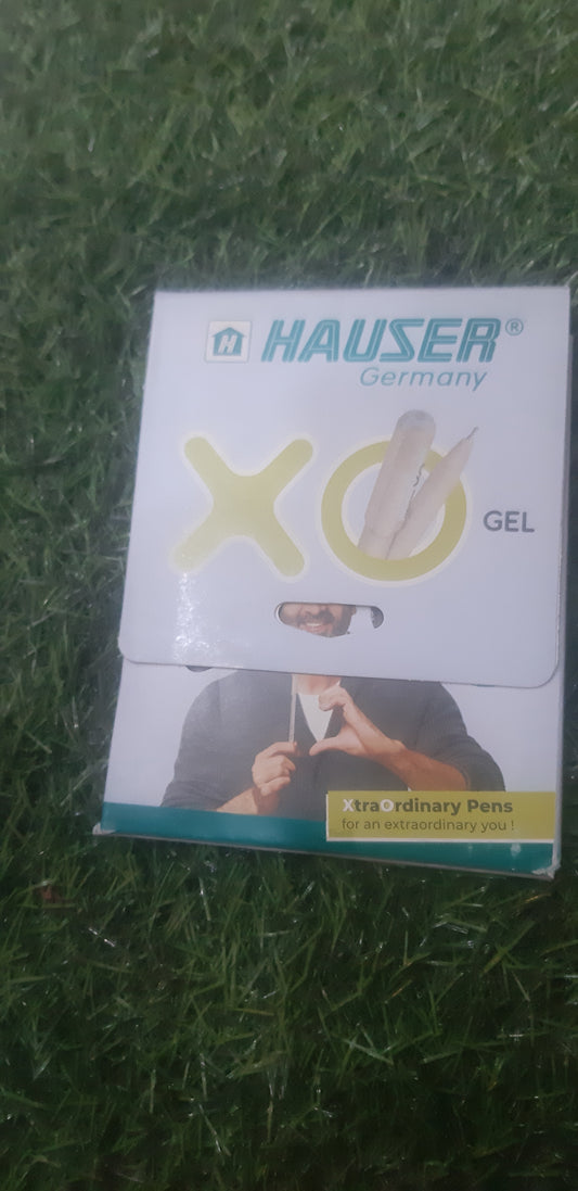 Hauser XO Gel Pen Wallet Pack | Sleek Body & Minimalistic Design With Matt Finish | Solid Body Type, Low Viscosity Ink | Ultra Durable Tip | red ink