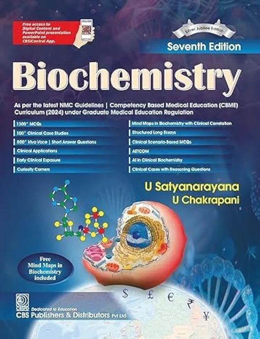 U. Satyanarayana and 1 more
Biochemistry: As per the latest NMC Guidelines Competency Based Medical Education & Free Mind Maps in Biochemistry with Clinical Correlation 7th edition